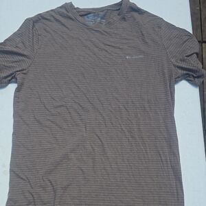 Columbia Men's Brown Striped Short-Sleeve Tee
